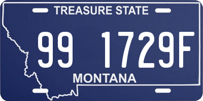 MT license plate 991729F