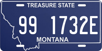 MT license plate 991732E