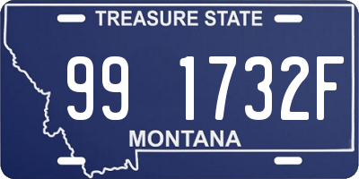 MT license plate 991732F