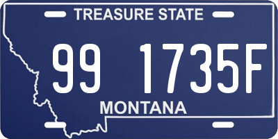 MT license plate 991735F