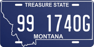 MT license plate 991740G