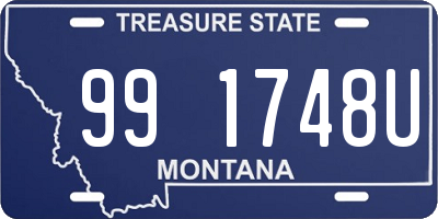 MT license plate 991748U