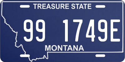 MT license plate 991749E