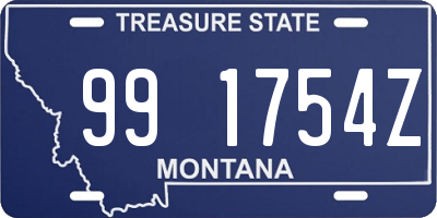 MT license plate 991754Z