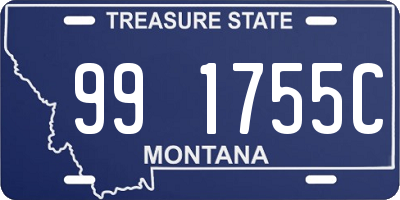 MT license plate 991755C