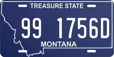 MT license plate 991756D