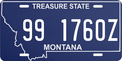 MT license plate 991760Z