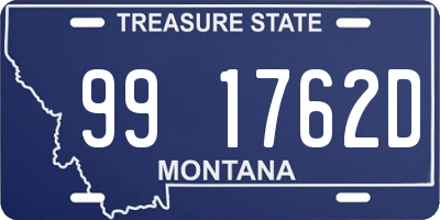 MT license plate 991762D