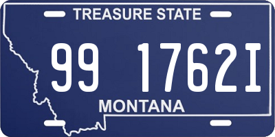 MT license plate 991762I