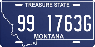 MT license plate 991763G