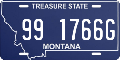 MT license plate 991766G