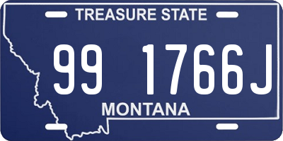 MT license plate 991766J