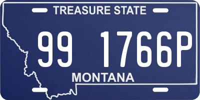 MT license plate 991766P