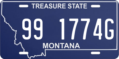 MT license plate 991774G