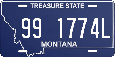 MT license plate 991774L