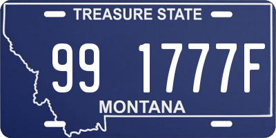 MT license plate 991777F