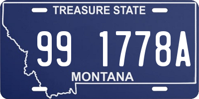 MT license plate 991778A