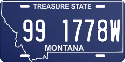 MT license plate 991778W