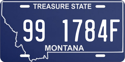 MT license plate 991784F