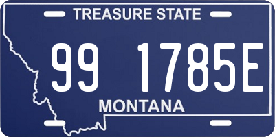 MT license plate 991785E