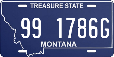 MT license plate 991786G