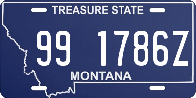 MT license plate 991786Z