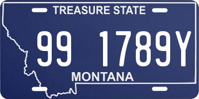 MT license plate 991789Y