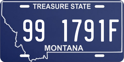 MT license plate 991791F