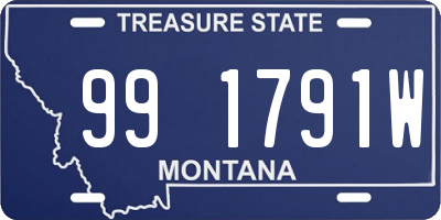 MT license plate 991791W