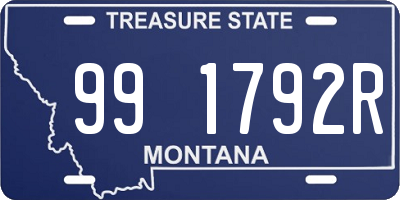 MT license plate 991792R