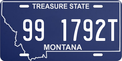 MT license plate 991792T