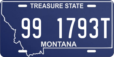 MT license plate 991793T