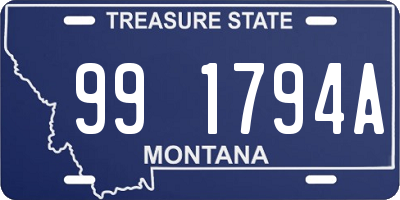 MT license plate 991794A