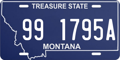 MT license plate 991795A