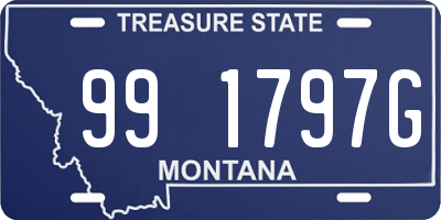 MT license plate 991797G