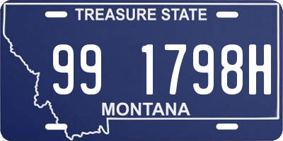 MT license plate 991798H