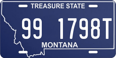 MT license plate 991798T