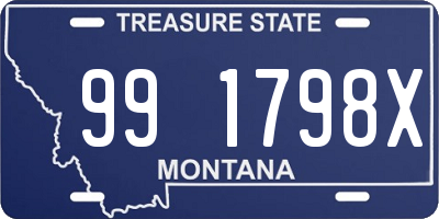 MT license plate 991798X