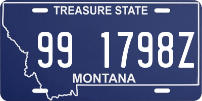 MT license plate 991798Z