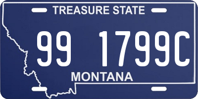 MT license plate 991799C