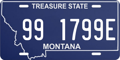 MT license plate 991799E