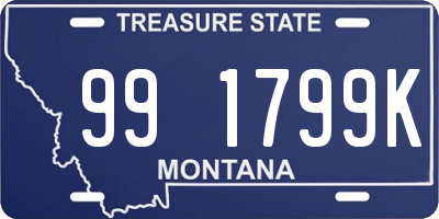 MT license plate 991799K