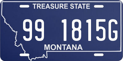 MT license plate 991815G