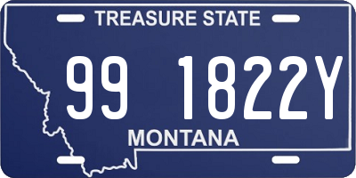 MT license plate 991822Y