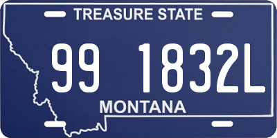 MT license plate 991832L