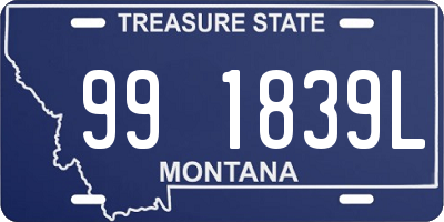 MT license plate 991839L