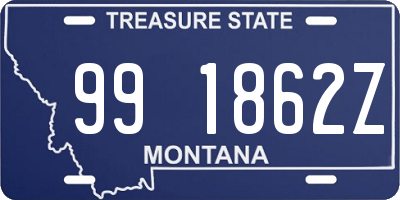 MT license plate 991862Z