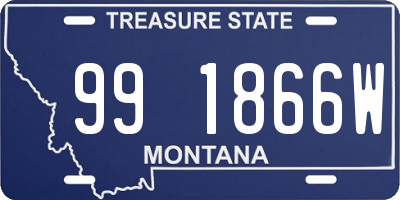 MT license plate 991866W