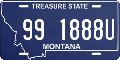 MT license plate 991888U