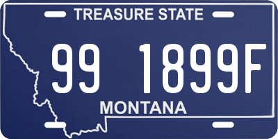 MT license plate 991899F